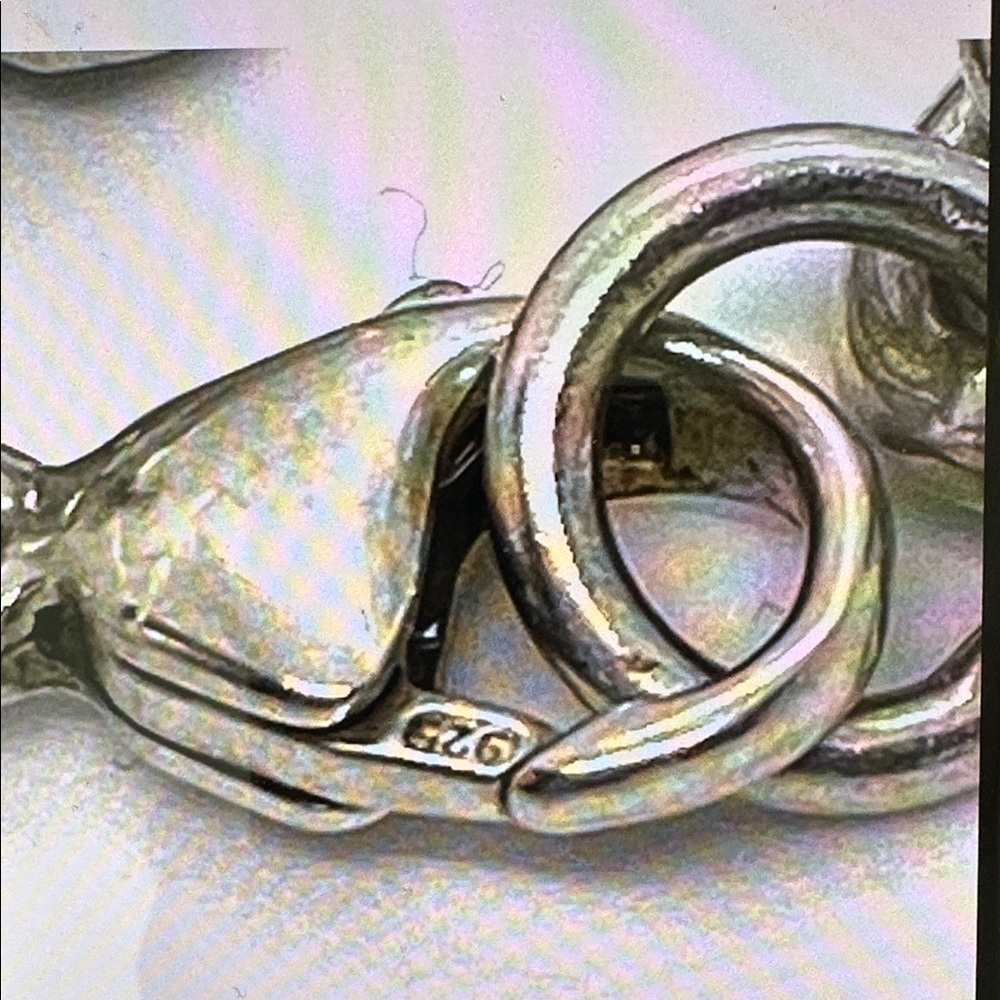 BIRKS Solid .925 Silver 2010 OLYMPICS HEART shaped bracelet size 7 - Picture 10 of 13